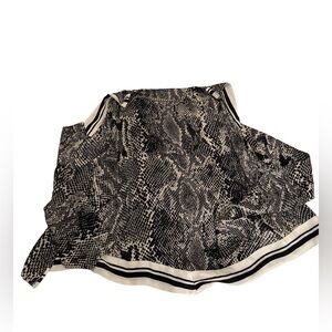Express Monochrome Snake Print A-Line Top